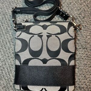 Coach Black and Gray Crossbody Bag